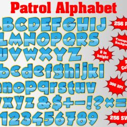 Paw Patrol png Alphabet, Numbers and Symbols