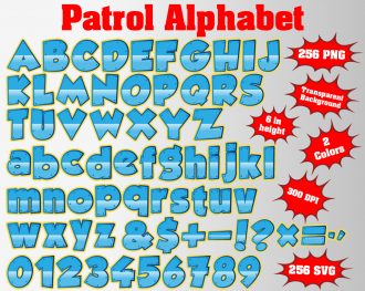 Paw Patrol png Alphabet, Numbers and Symbols