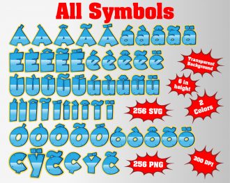 Paw Patrol png Alphabet, Numbers and Symbols