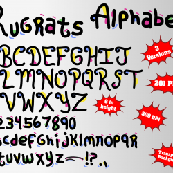 Rugrats png Alphabet, Numbers and Symbols