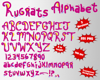 Rugrats png Alphabet, Numbers and Symbols