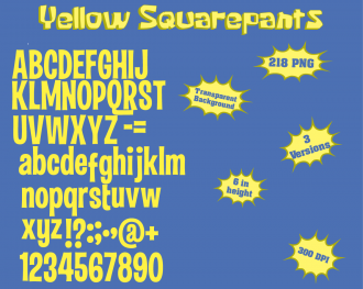 Spongebob png Alphabet, Numbers and Symbols