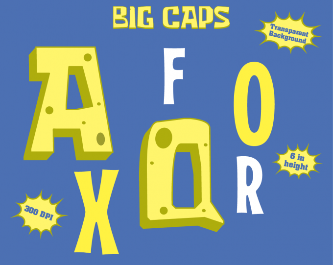 Spongebob png Alphabet, Numbers and Symbols