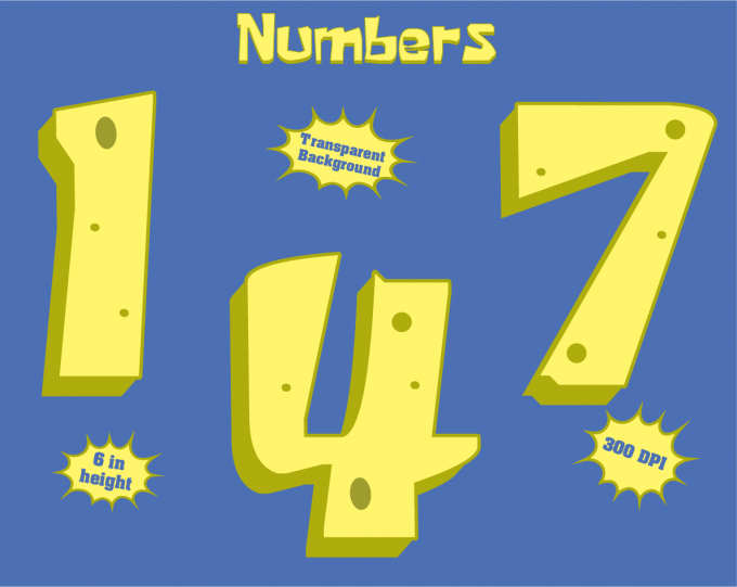 Spongebob png Alphabet, Numbers and Symbols