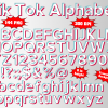 tik tok png Alphabet, Numbers and Symbols