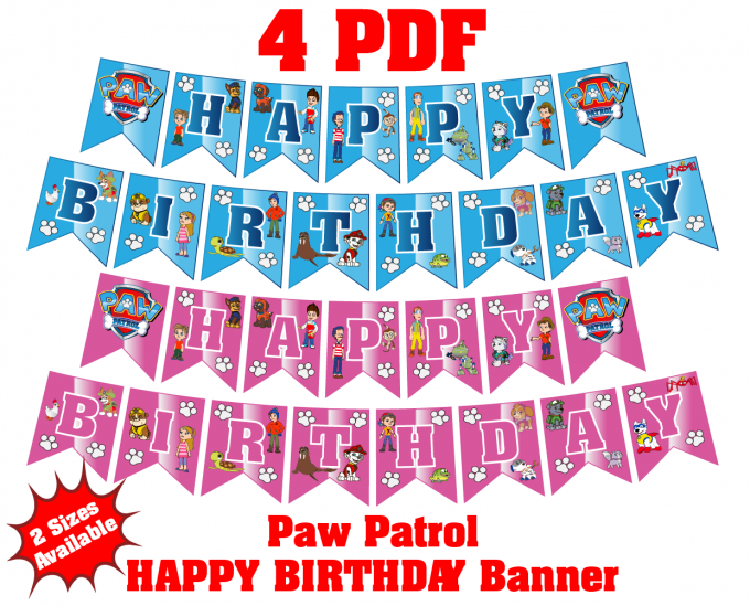 Paw Patrol Banner